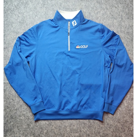 FootJoy Other - FootJoy Golf Pullover Mens Medium Blue Quarter Zip Tour Issue NBC Sports Logo